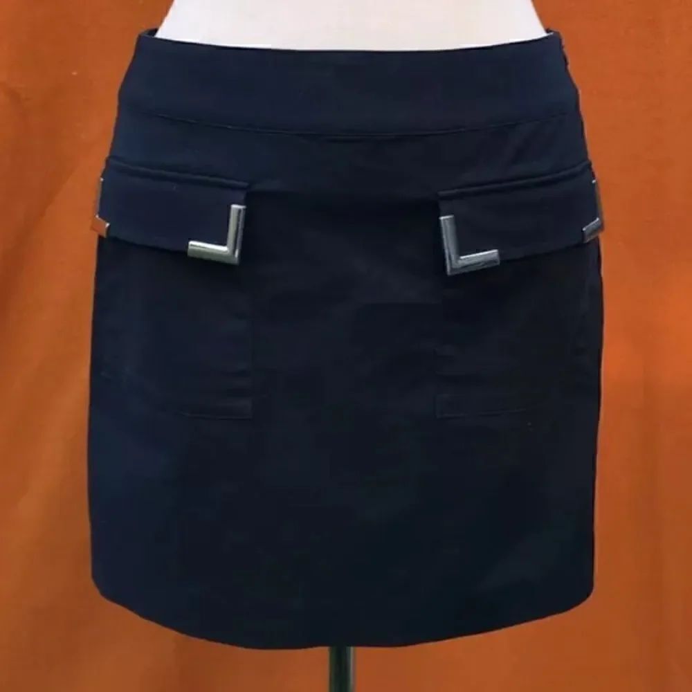 Michael Kors 4โnavyโblue,โminiโskirt,โmetalโdetails